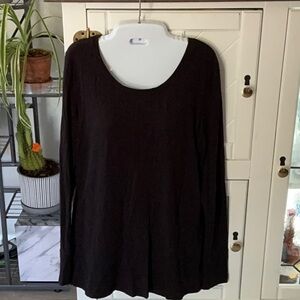 a.n.a Black Long Sleeve Relaxed Tunic
